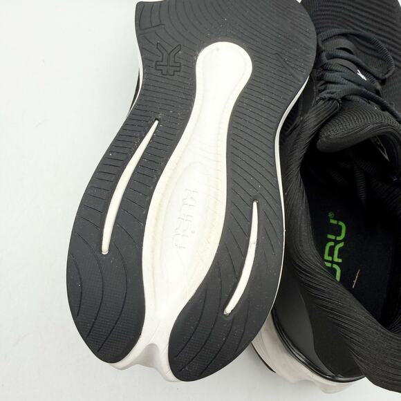 Kuru Mens Atom 2 Running Sneakers US 10 Wide EU 43 Black White Athletic EUC main image 5